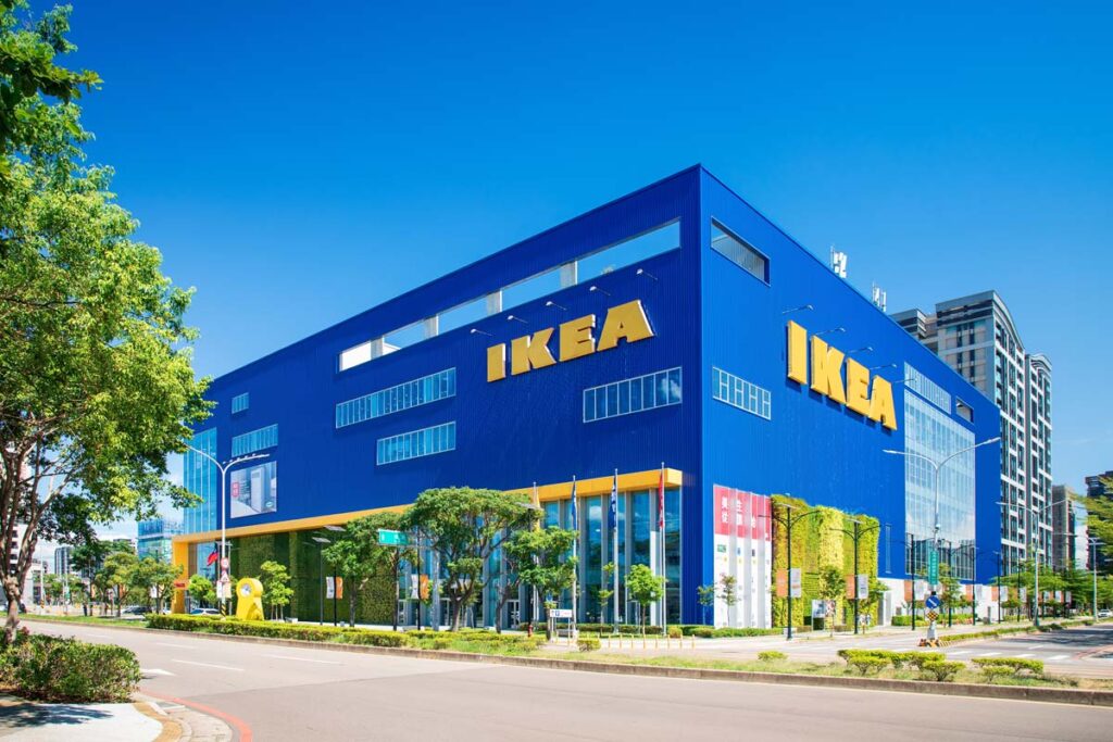 Exterior of a Ikea location, representing the Ikea sanctions.