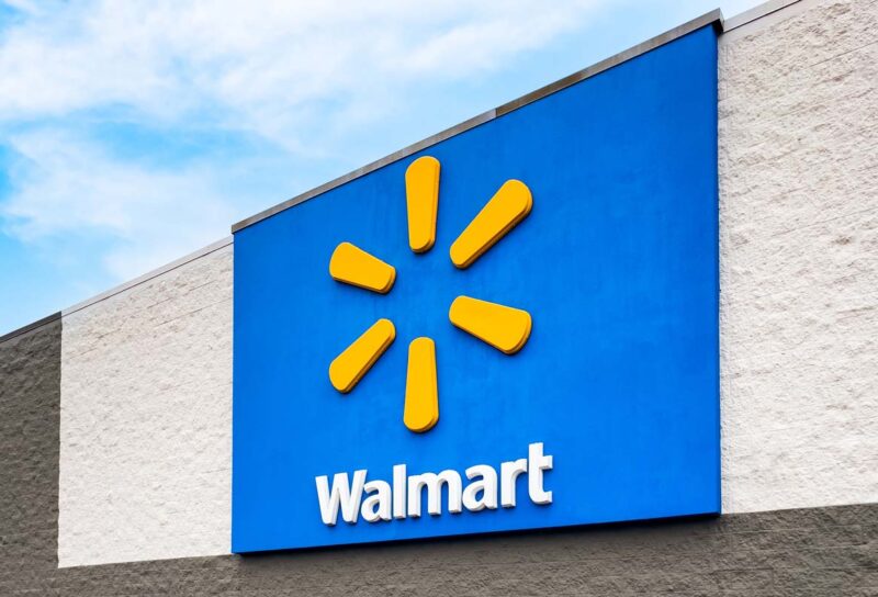 Close up of Walmart signage, representing the Walmart class action.