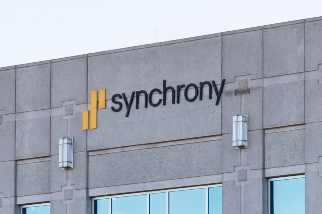 Close up of Synchrony Bank signage, representing the Synchrony Bank class action.