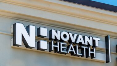 Close up of Novant Health signage, representing the Novant settlement.