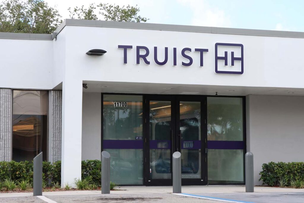 Exterior of a Truist Bank location, representing the Truist Bank class action.