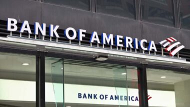 Close up of Bank of America signage, representing the Bank of America class action.