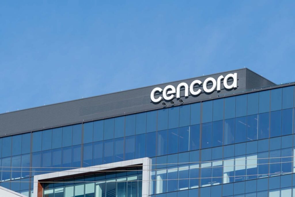 Cencora headquarters signage, representing the Cencora class action.