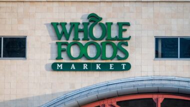 Exterior Whole Foods storefront signage, representing the Whole Foods class action.