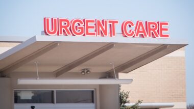 Urgent Care signage above facility.