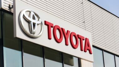 Close up of Toyota signage, representing the Toyota apology.