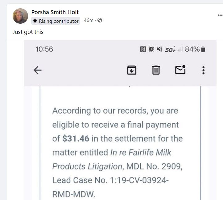 FairlifeMilk2ndDistributionFB5-27-24 checks in the mail