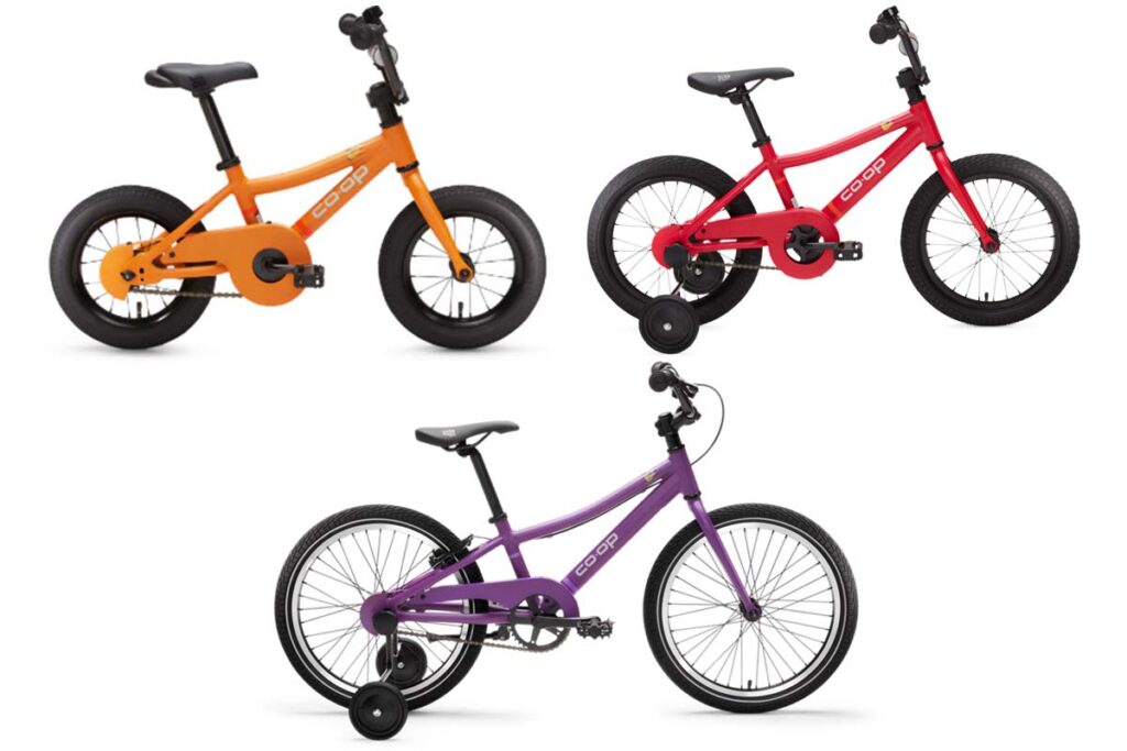 Product photos of recalled bikes sold at REI, representing the REI children's bicycles recall.