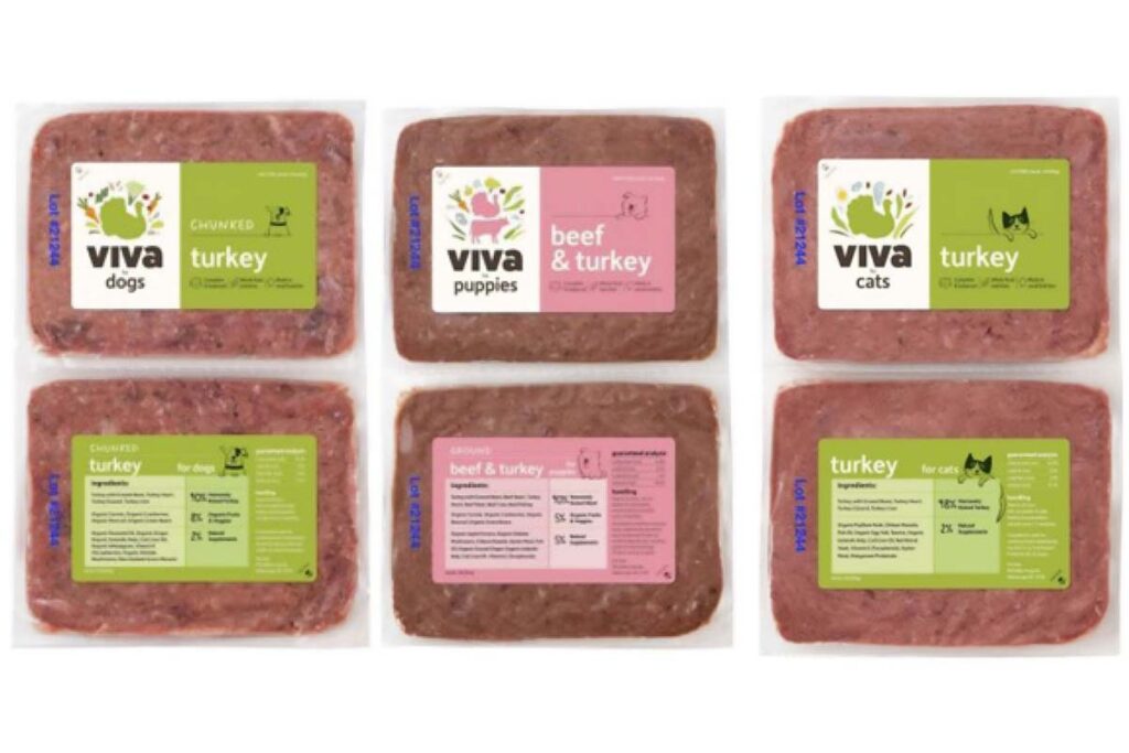 Product photo of recalled pet food by Viva Raw, representing the Viva Raw recall.