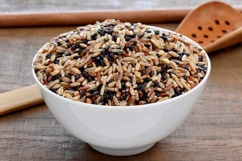 Close up of Wild Blend rice in a bowl, representing Lundberg rice recall.