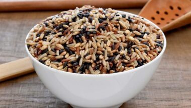 Close up of Wild Blend rice in a bowl, representing Lundberg rice recall.