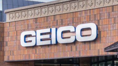 Close up of Geico signage, representing the Geico settlement.