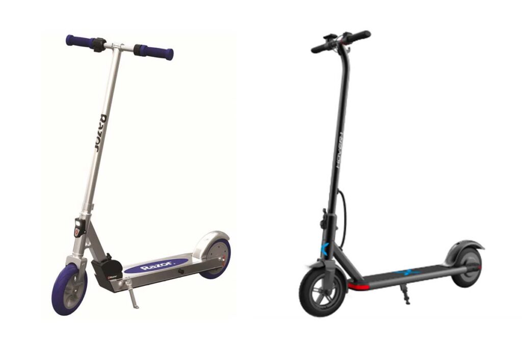 Product photos of recalled scooters, representing the scooter recall.