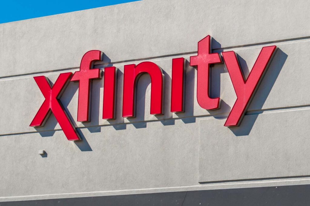 Close up of Xfinity signage, representing the Xfinity class action.