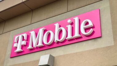 Close up of T-Mobile signage, representing the T-Mobile data breach.