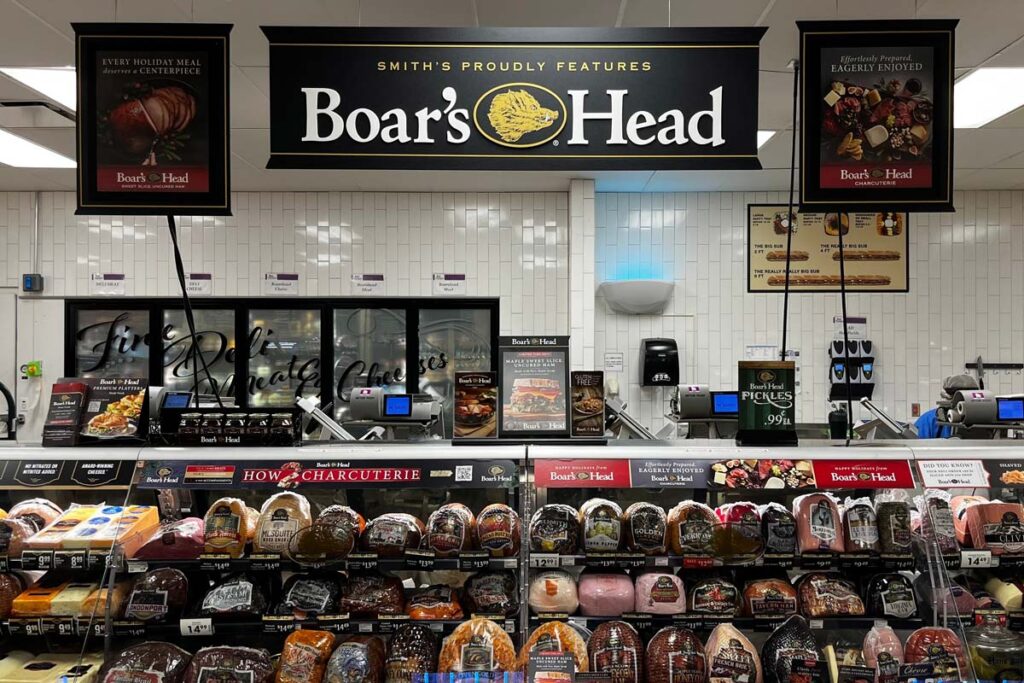 A Boar's Head deli in a grocery store, representing the Boar's Head recall.