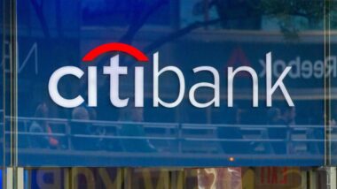 Close up of Citibank signage, representing CitiBank NSF fees.