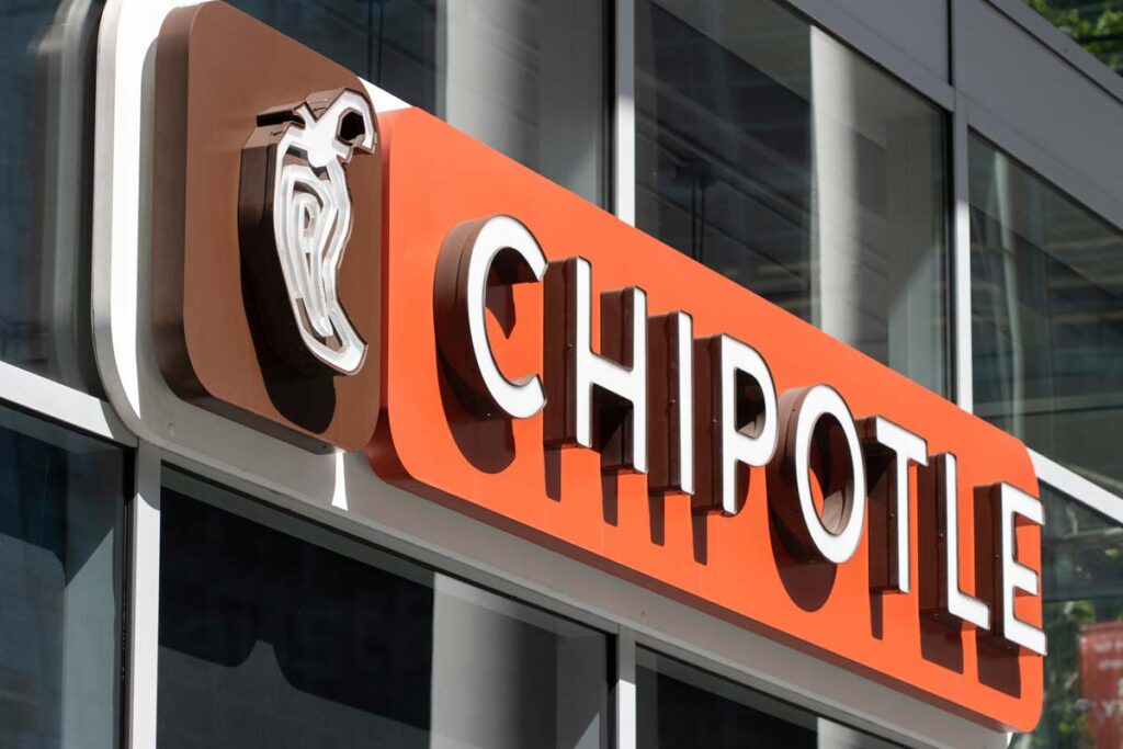 Close up of Chipotle signage, representing the Chipotle class action.