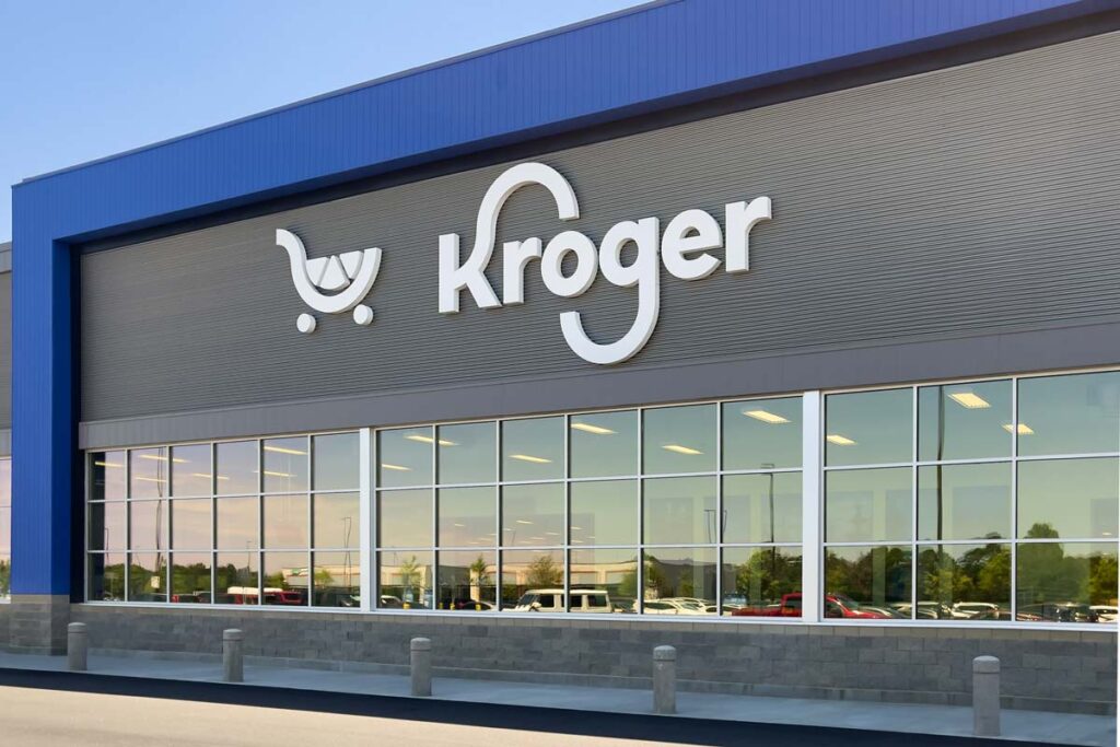 Kroger storefront signage, representing the Kroger lawsuit.