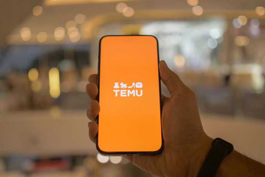 Temu app displayed on a smartphone screen, representing the Shein and Temu lawsuit.