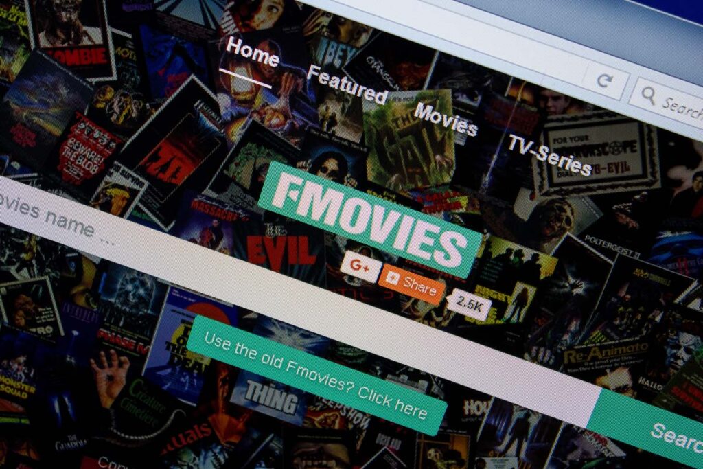 Close up of Fmovies homepage, representing the Fmovies shutdown.