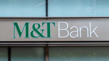 Close up of M&T Bank signage, representing M&T Bank NSF fees.