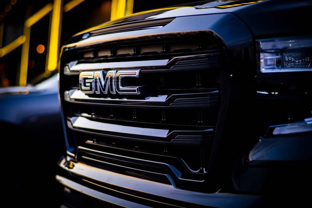 Close up of a General Motors truck, representing the GM class action.