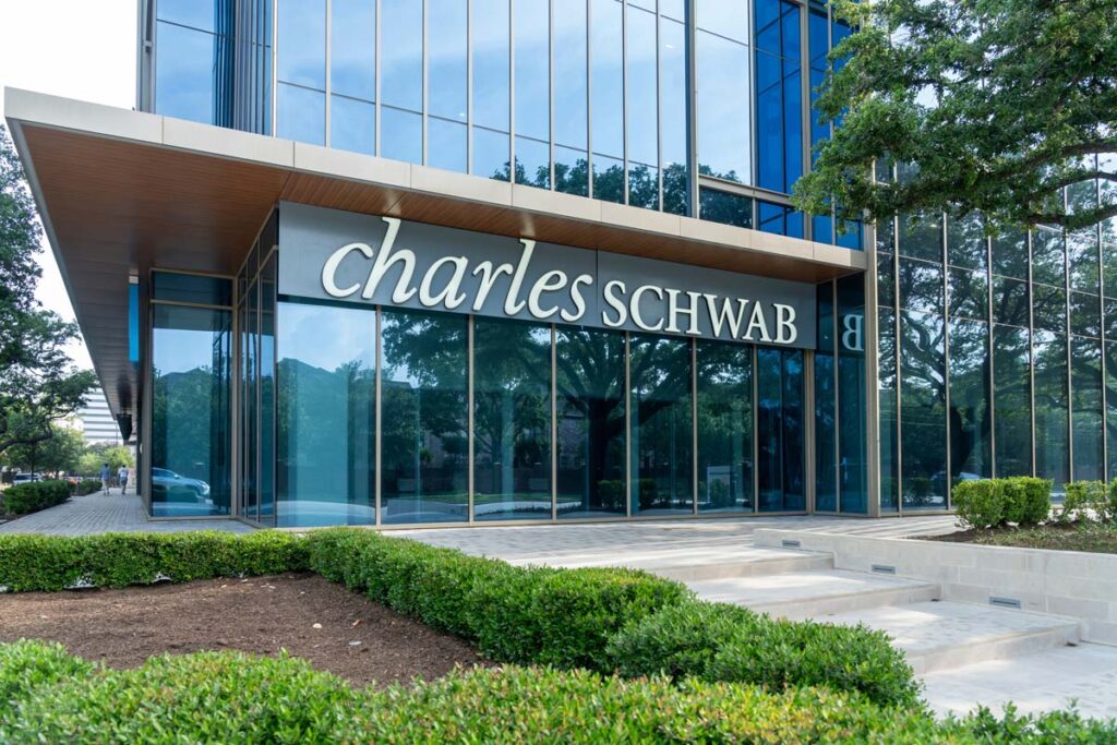 Exterior of a Charles Schwab location, representing the Charles Schwab class action.