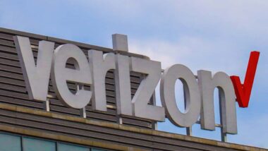 Close up of Verizon signage, representing the Verizon class action.