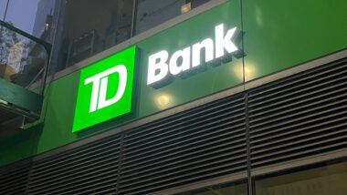 TD Bank sign on building