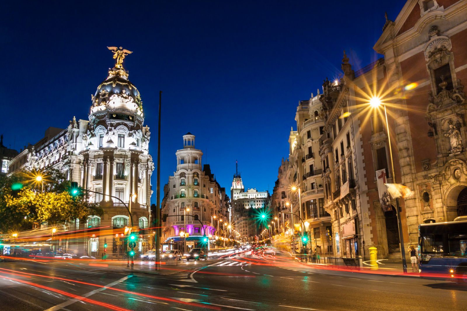 Gran Via in Madrid, Spain, Europe - travel to Spain