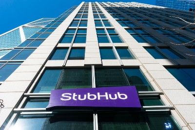 StubHub sign on tall building