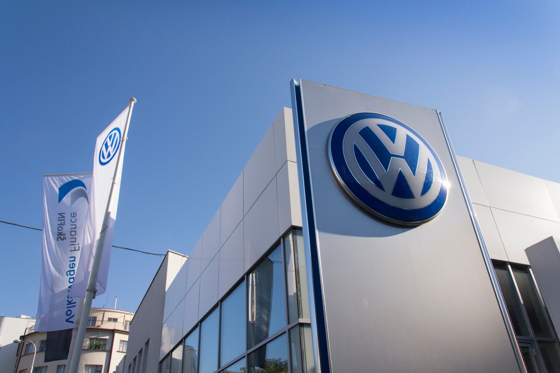 Outside of a Volkswagen dealership - Volkswagen emissions