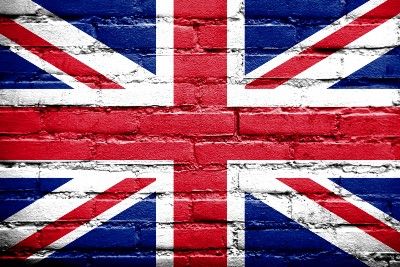 UK flag painted on brick wall - commonwealth veterans
