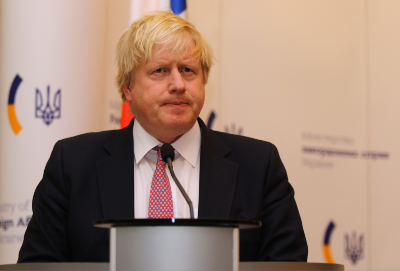 British Prime Minister Boris Johnson - three-tier restrictions