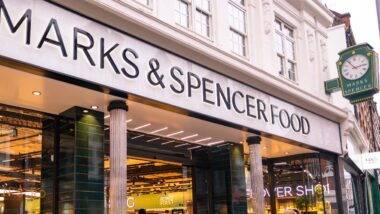 Marks & Spencer Food store in Clapham- local food branch of the major British high street retailer and brand.