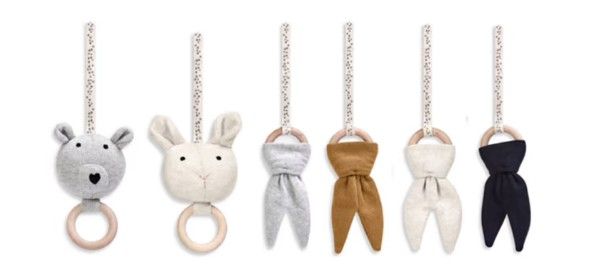 Wooden charms for baby gym