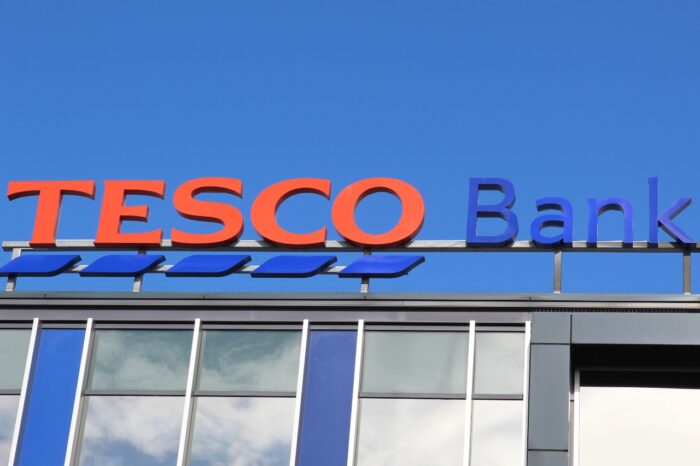 Sign Above the Tesco Bank Head Quarters