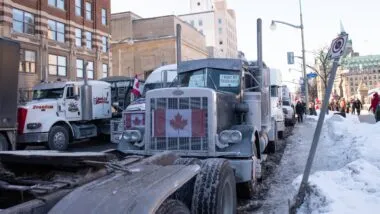 Trucks and other vehicles from all over the country converging in the nation’s capital to join "Freedom Convoy"
