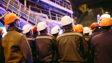 Strike of workers in heavy industry.