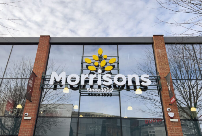 Morrisons supermarket exterior.