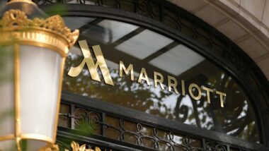 Close up of Marriott signage, representing the Delta and Marriott lawsuit.