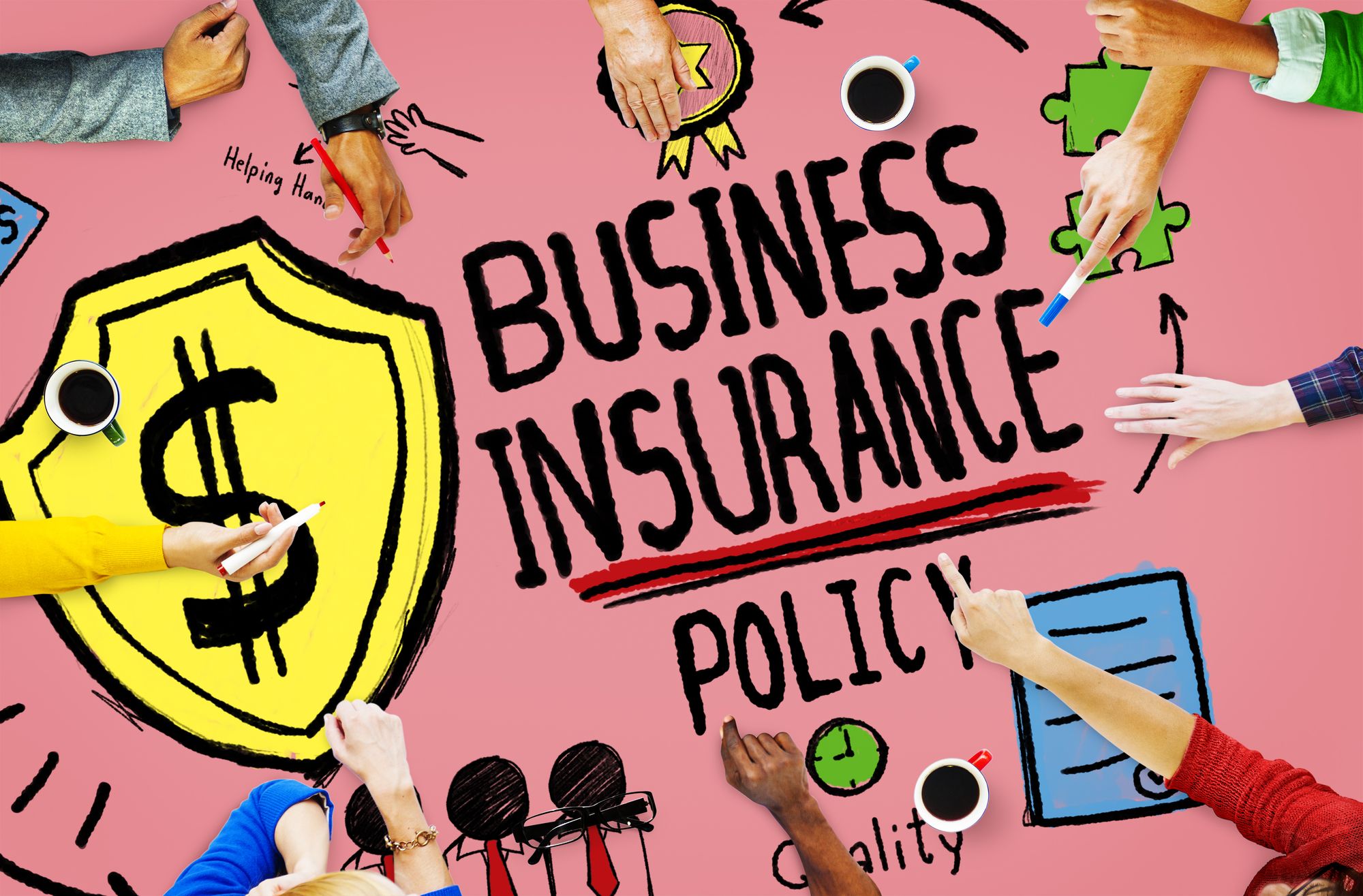 Business insurance policy sign regarding the class action lawsuit filed against insurance companies not paying losses to businesses.