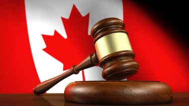 Gavel in front of a Canadian flag regarding information on what a Canadian class action lawsuit - veteran care