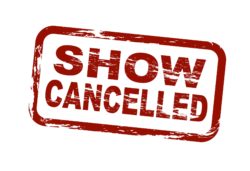 Show cancelled stamp regarding the Ticketmaster refund class action lawsuit filed 