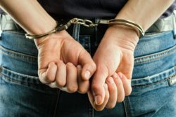 Criminal handcuffed