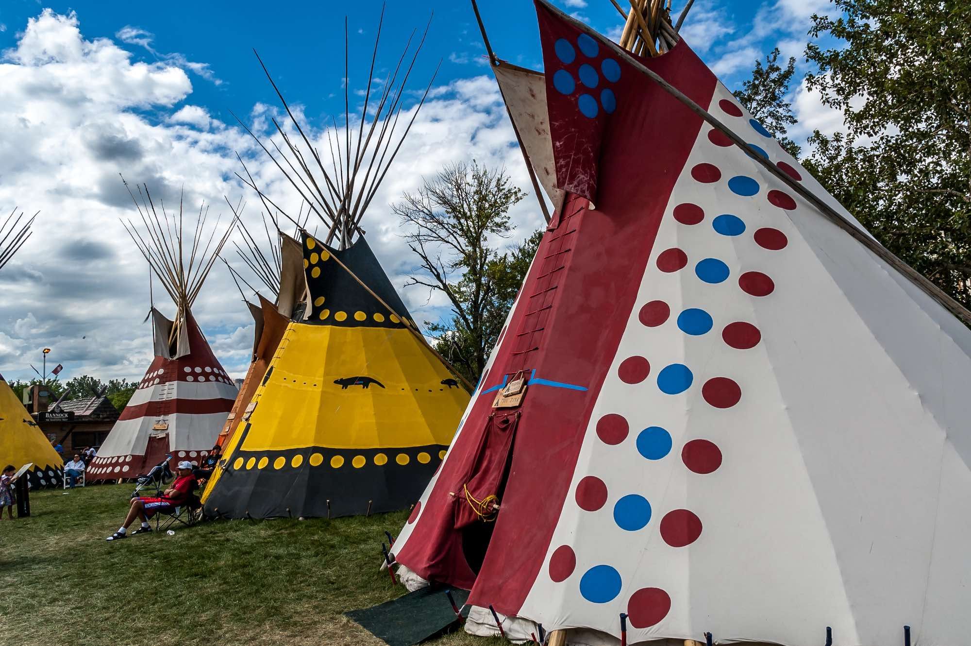 First Nations tipis in Canada