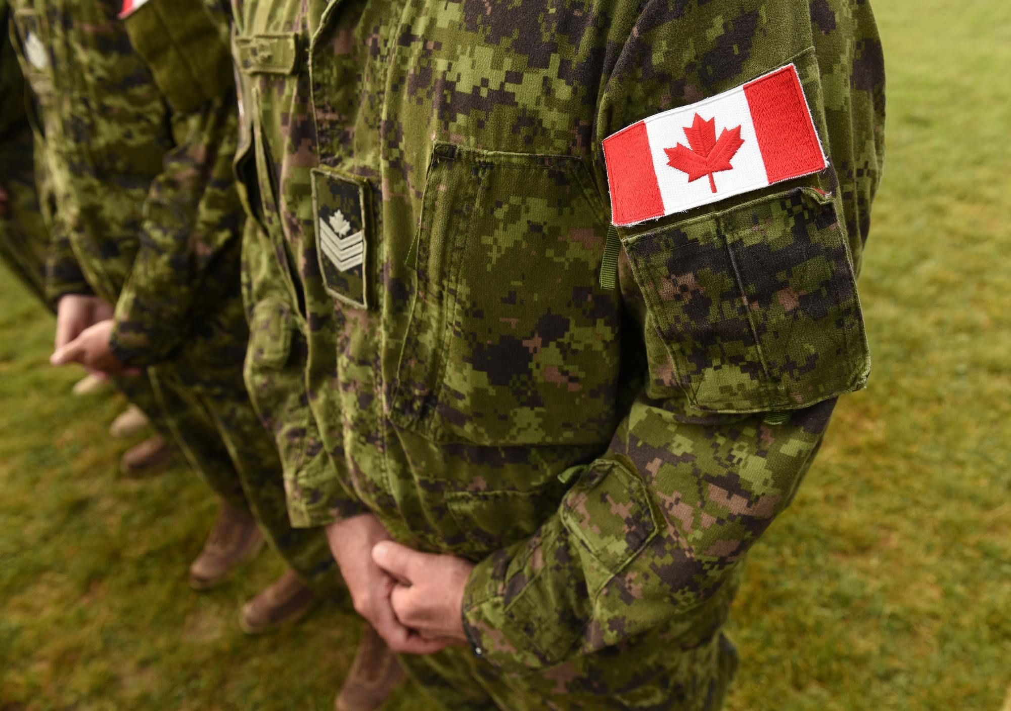 Canadian soldiers' uniforms regarding Canadian troop being called to testify in long-term care home neglect class action lawsuits 