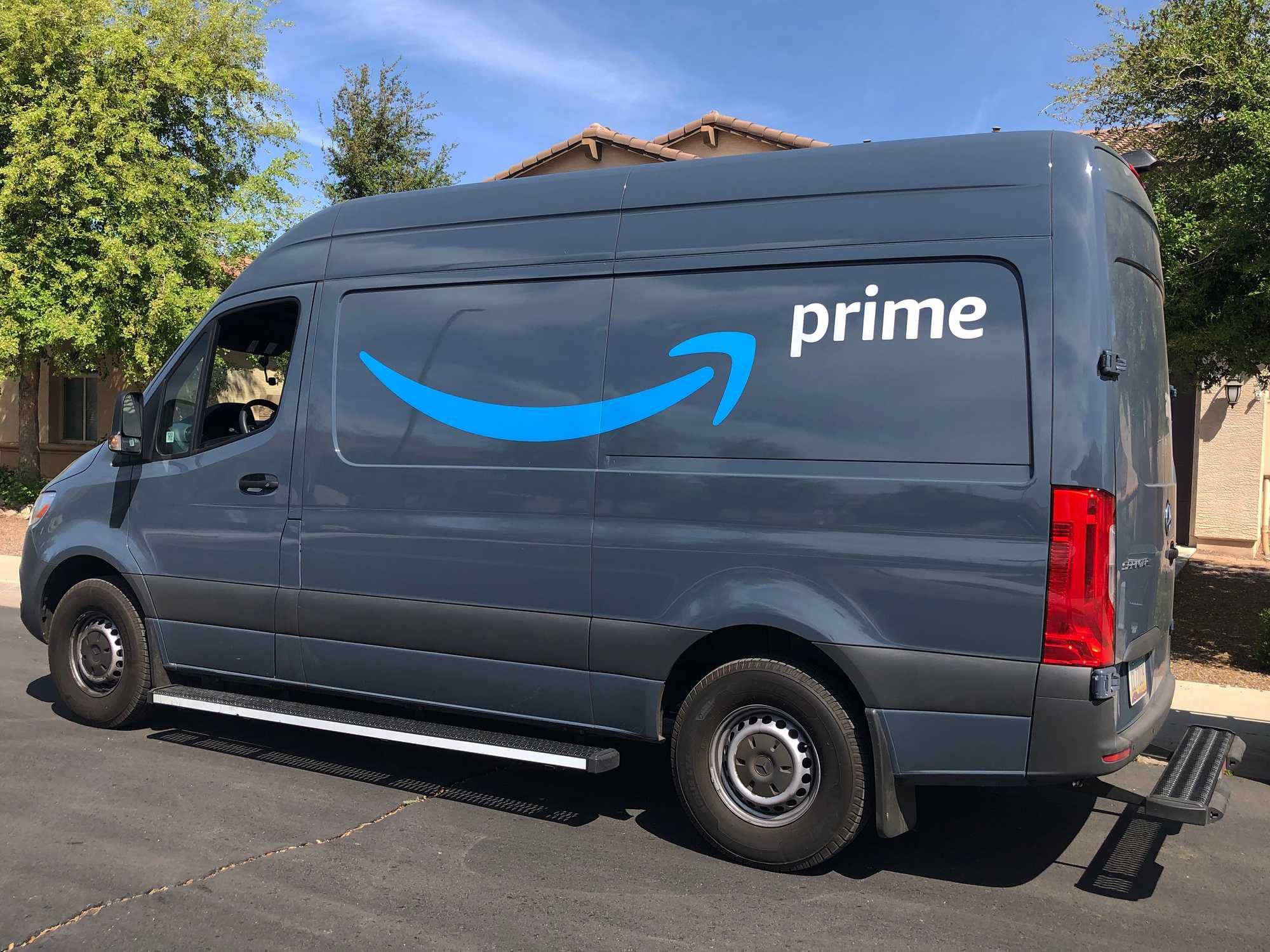 Amazon delivery truck regarding the Amazin delivery driver class action lawsuit filed