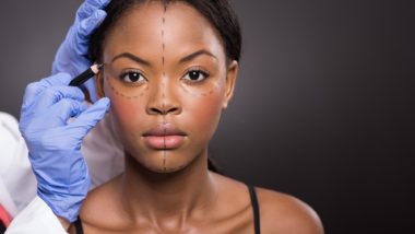 Woman prepping for plastic surgery regarding the Dr. 6ix class action lawsuit filed